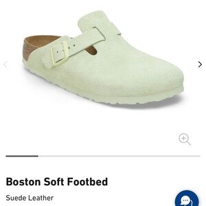 Excellent condition! Birkenstock Boston Faded Lime